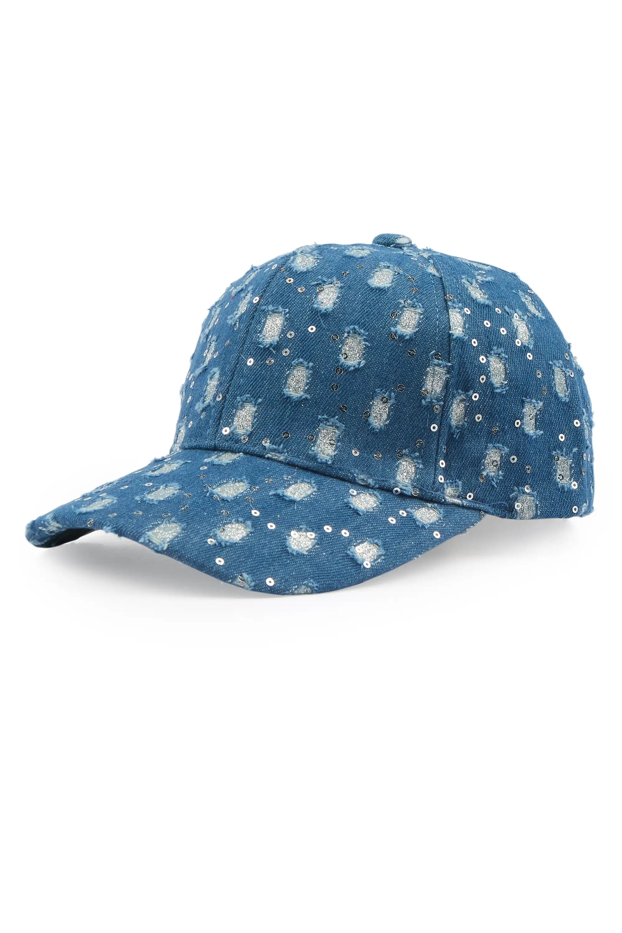 Mosley Denim Blue Rhinestone Trucker Hat