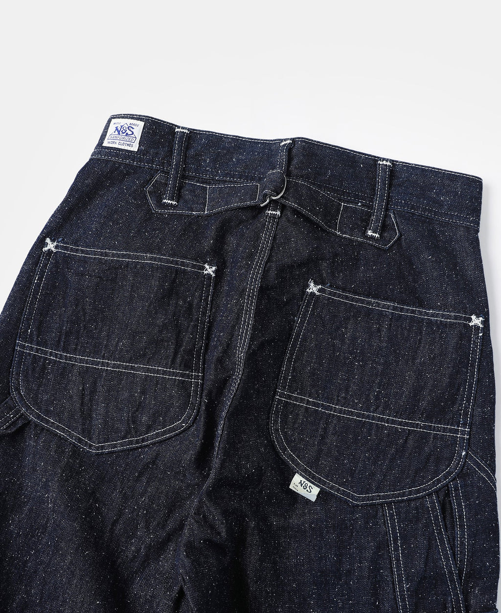Slub Pearl Yarn Indigo Denim Carpenter Pants