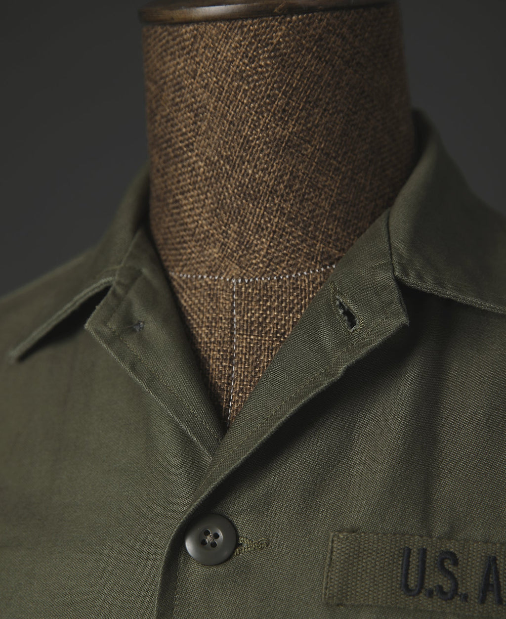 Vietnam War US Army OG-107 Fatigue Utility Shirt - Plain
