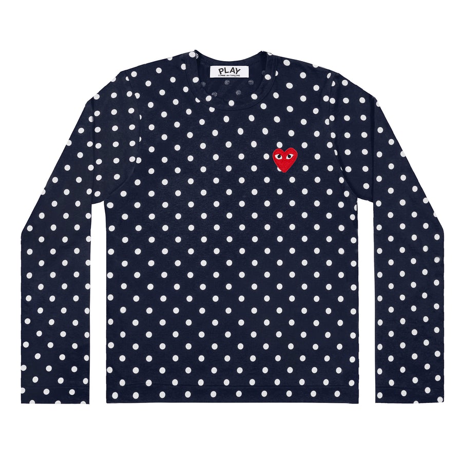 Play - Unisex's Polka Dot T-Shirt - (Navy)