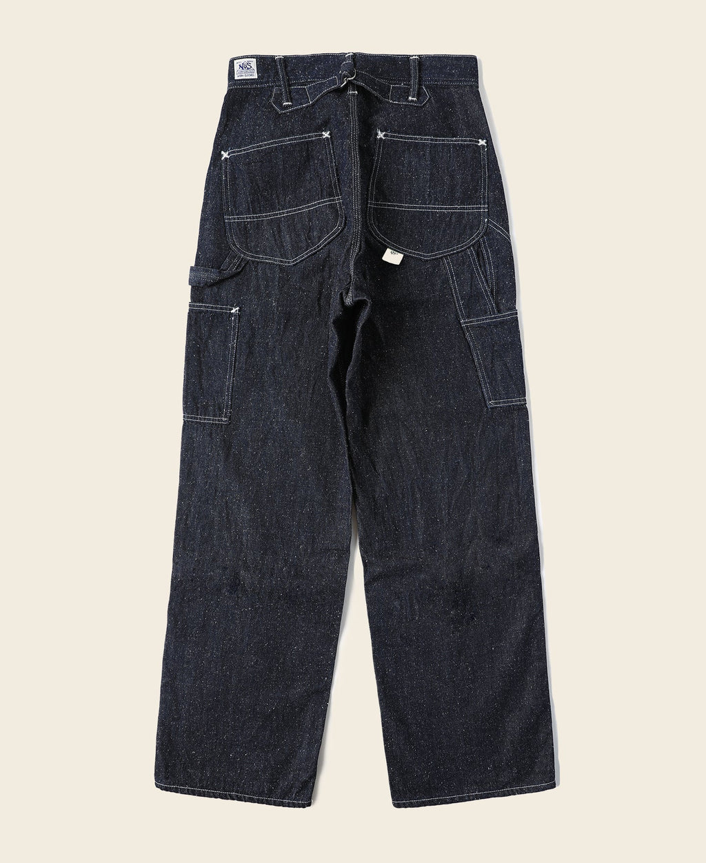 Slub Pearl Yarn Indigo Denim Carpenter Pants