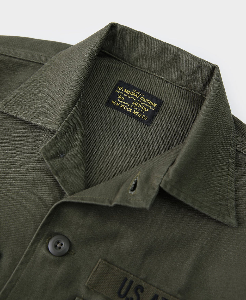 Vietnam War US Army OG-107 Fatigue Utility Shirt - Plain