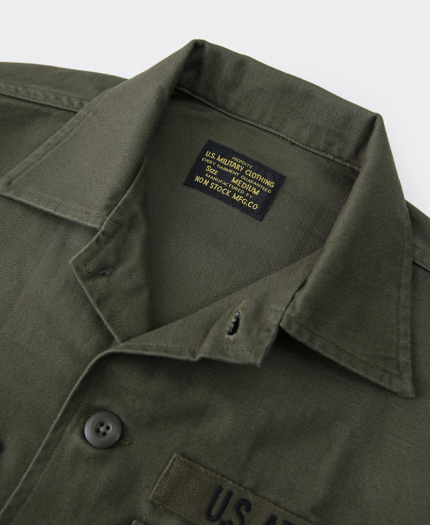 Vietnam War US Army OG-107 Fatigue Utility Shirt - Plain