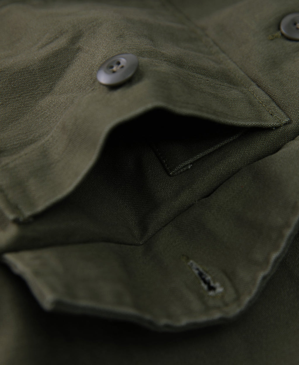 Vietnam War US Army OG-107 Fatigue Utility Shirt - Plain