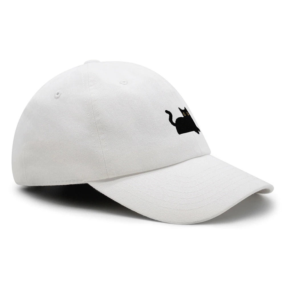 Embroidered Black Cat Baseball Cap