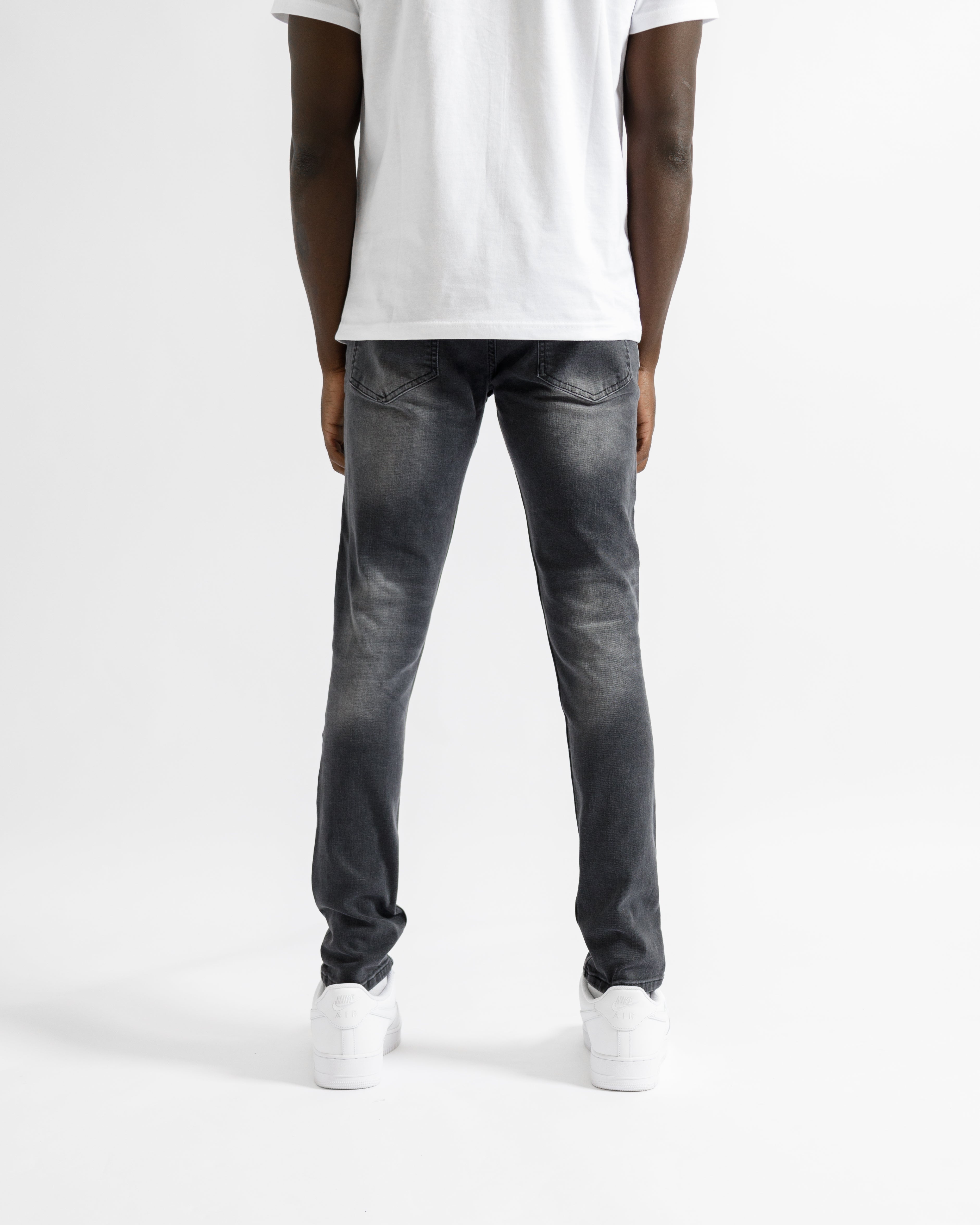 Magiri Bordeaux Bandana Ripped Jeans in Black