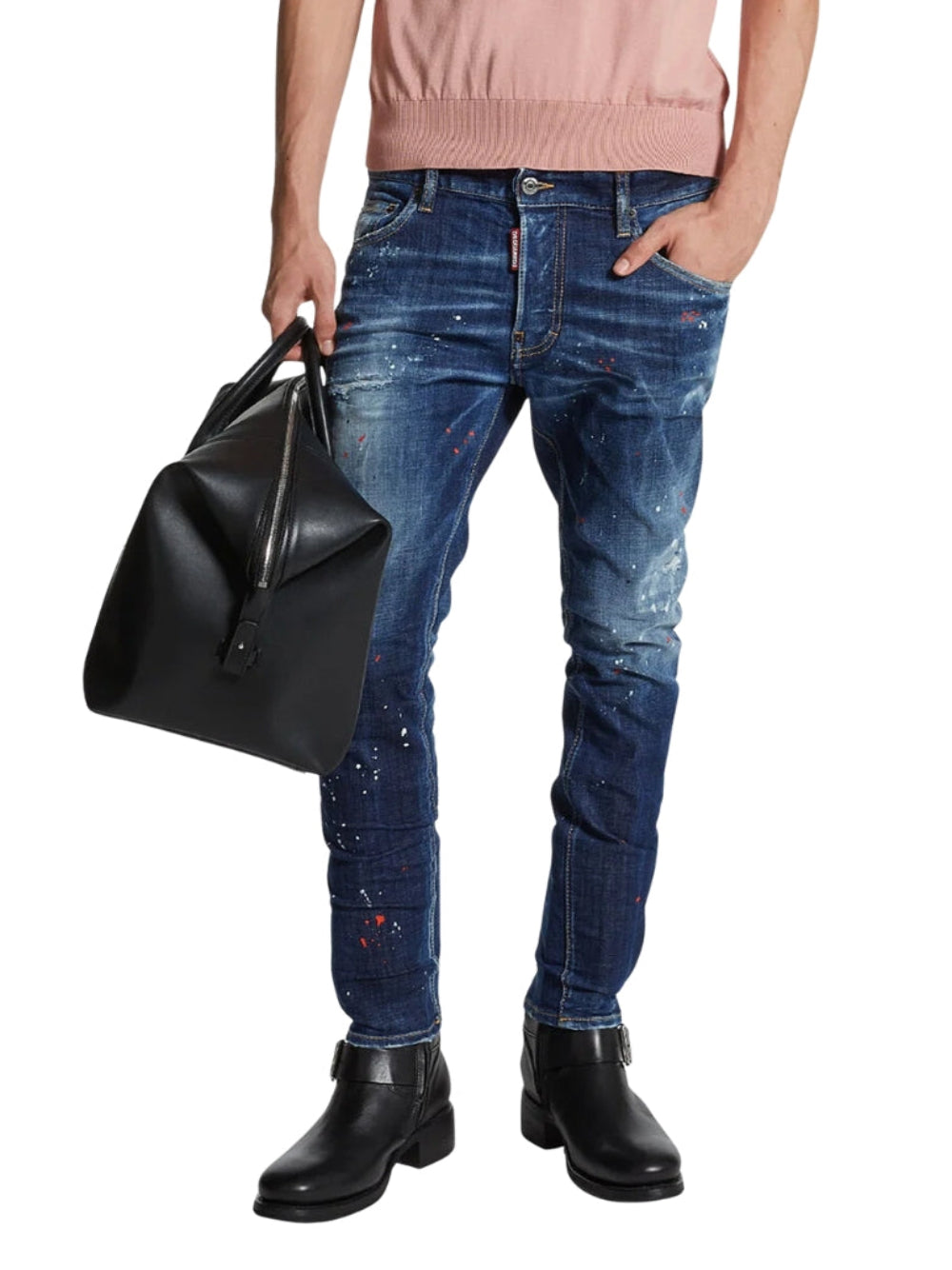 Dsquared2 Easy Wash Skater Navy Blue Jeans