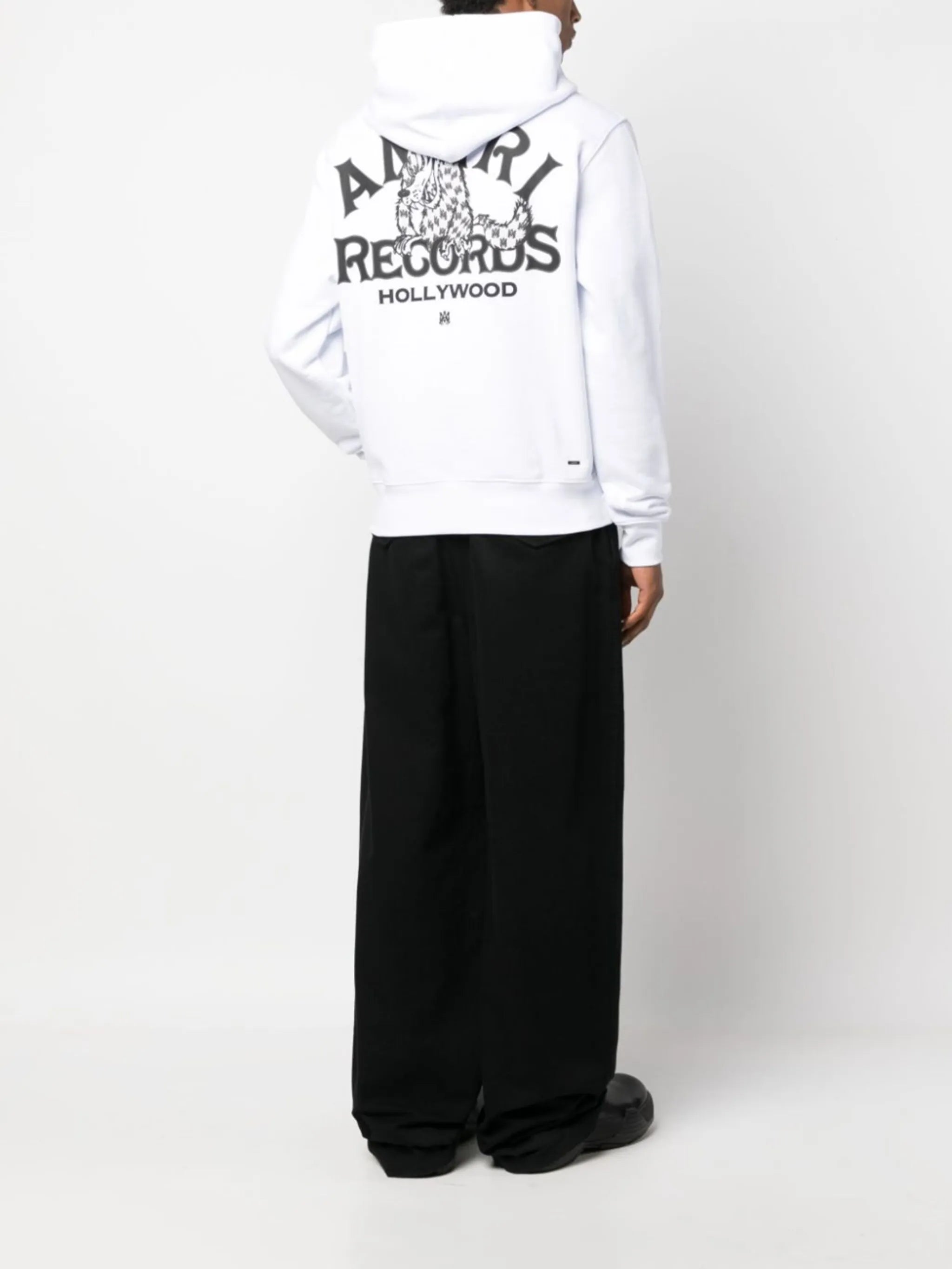 Amiri Records Wolf Hoodie in White