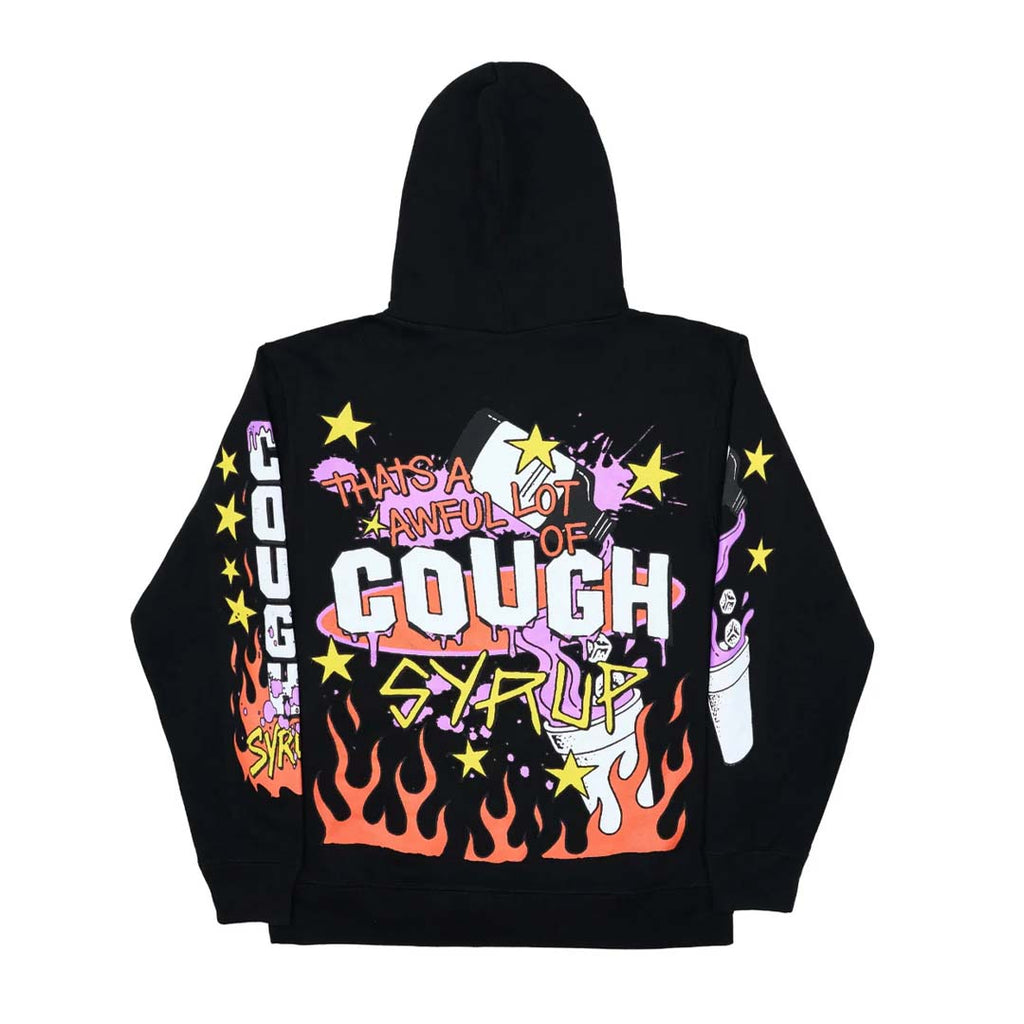 Awful Lot of Cough Syrup Pop Up V2 Hoodie Black