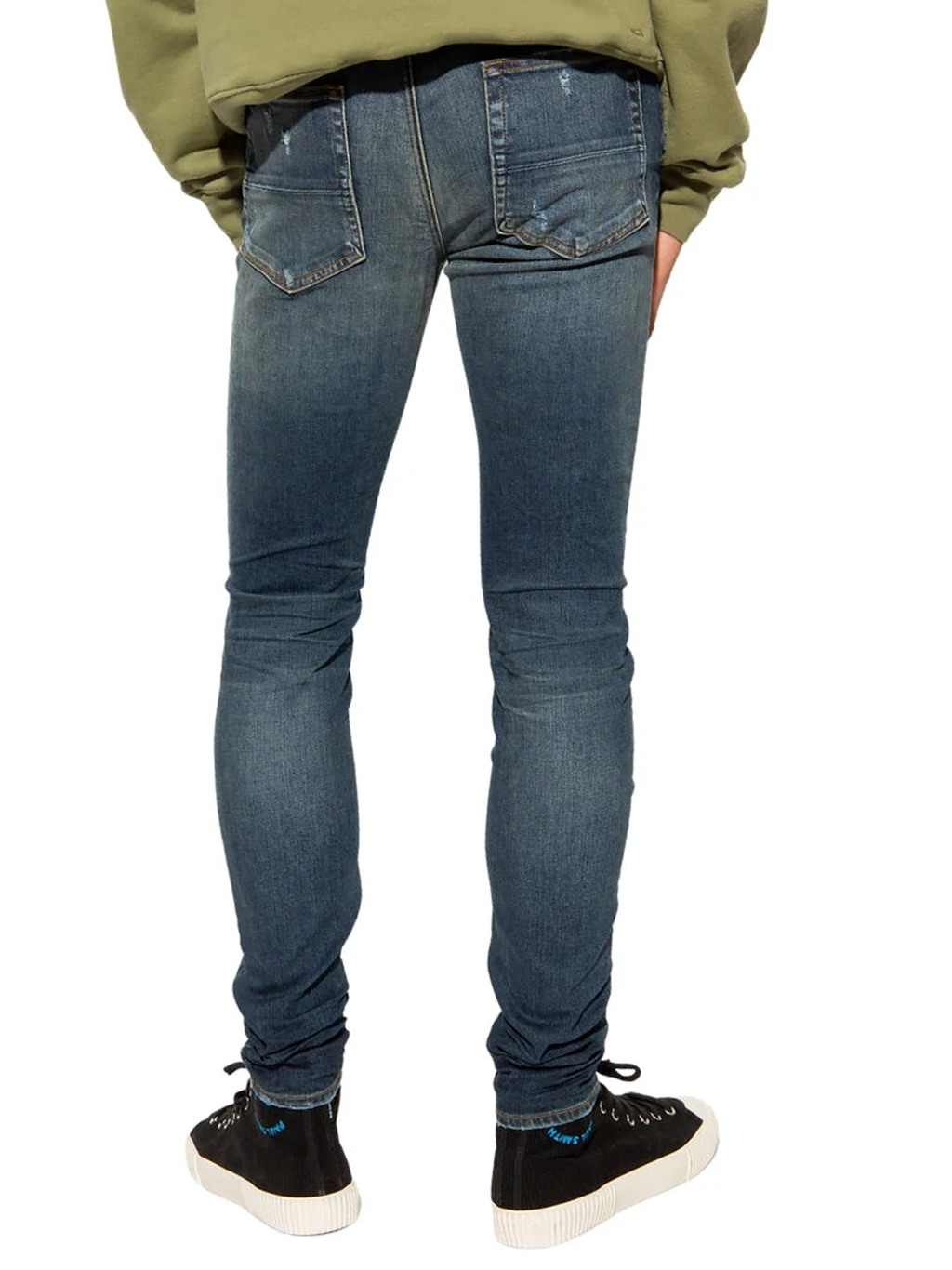 Amiri Slim Fit Slash Classic Denim Jeans in Deep Blue