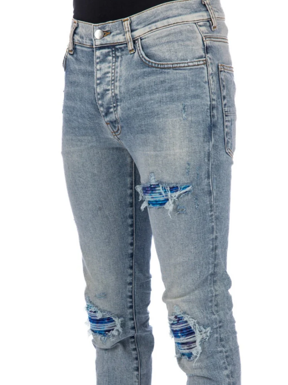Amiri Tie Dye Mx1 Stone Indigo Blue Jeans