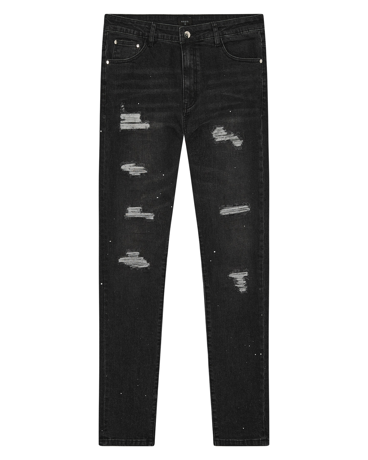 Magiri Noir Ripped Slim Jeans in Black