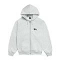Stussy Basic Zip Up Hoodie Grey