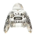 Vale Forever Spiral Zip Up Hoodie Ash Grey
