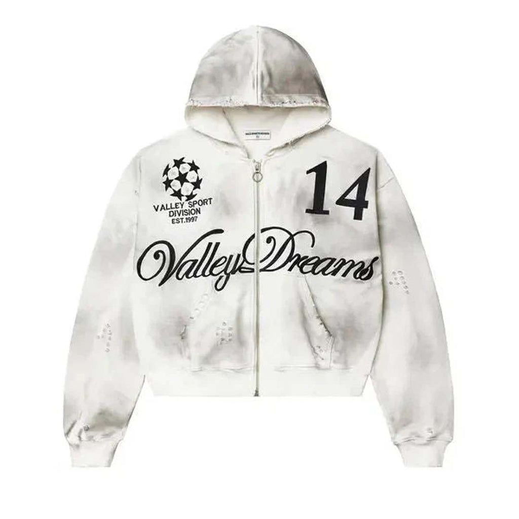 Vale Forever White Black Oreo Zip Up Hoodie