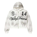 Vale Forever White Black Oreo Zip Up Hoodie